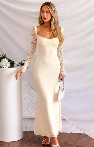 Orlanda Cream Maxi Dress